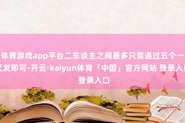 体育游戏app平台二东谈主之间最多只需通过五个一又友即可-开云·kaiyun体育「中国」官方网站 登录入口